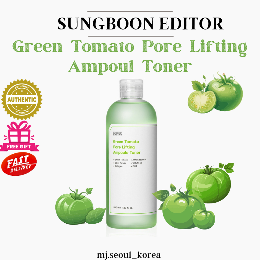 Sungboon EDITOR Green Tomato Pore Lifting Ampoule Toner โทนเนอร์ยกกระชับรูขุมขน 350 มล.