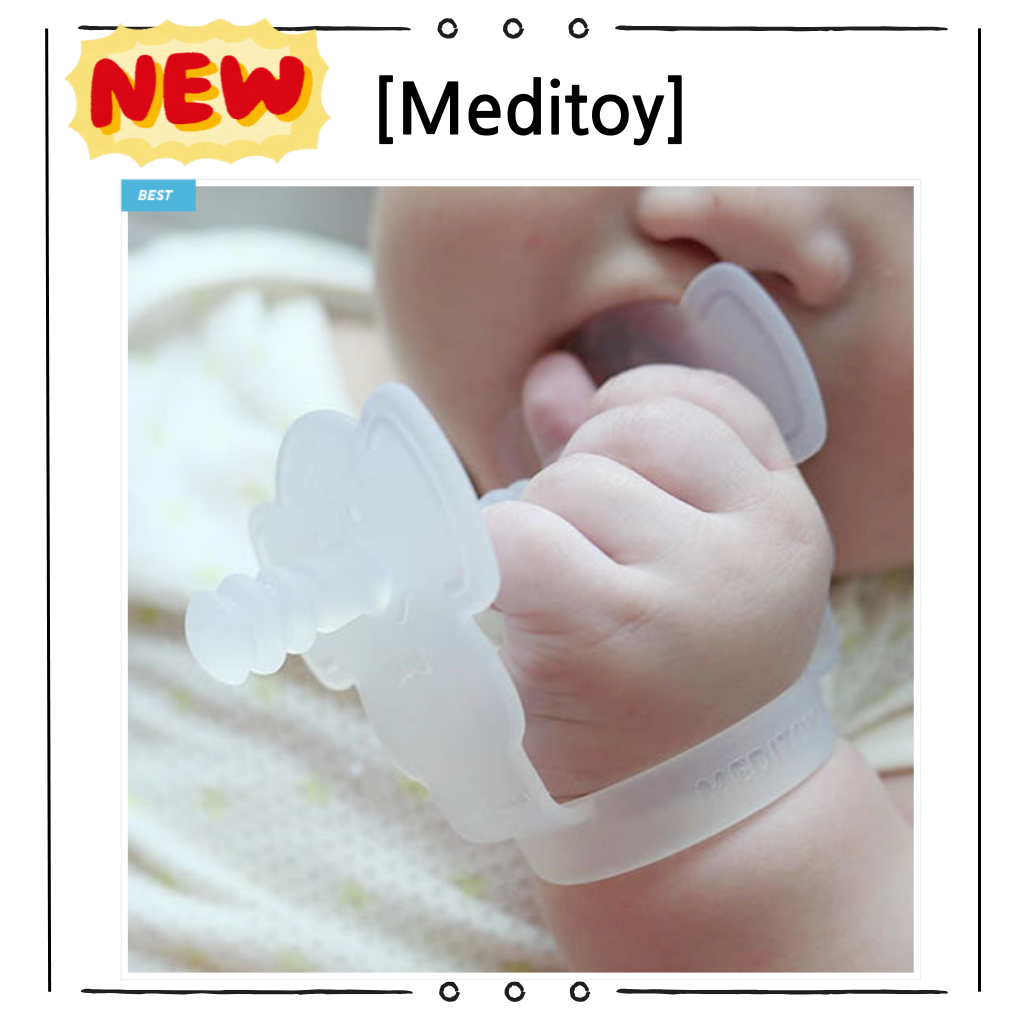 Meditoy Baby Teether – ของเล่นกัดฟันข้อมือแบบนุ่ม | ยางกัดเด็ก | ตัวละครช้าง | ซิลิโคนเหลวปลอดสาร BPA | รวมของเล่นยางกัดเคสสําหรับเด็กทารก