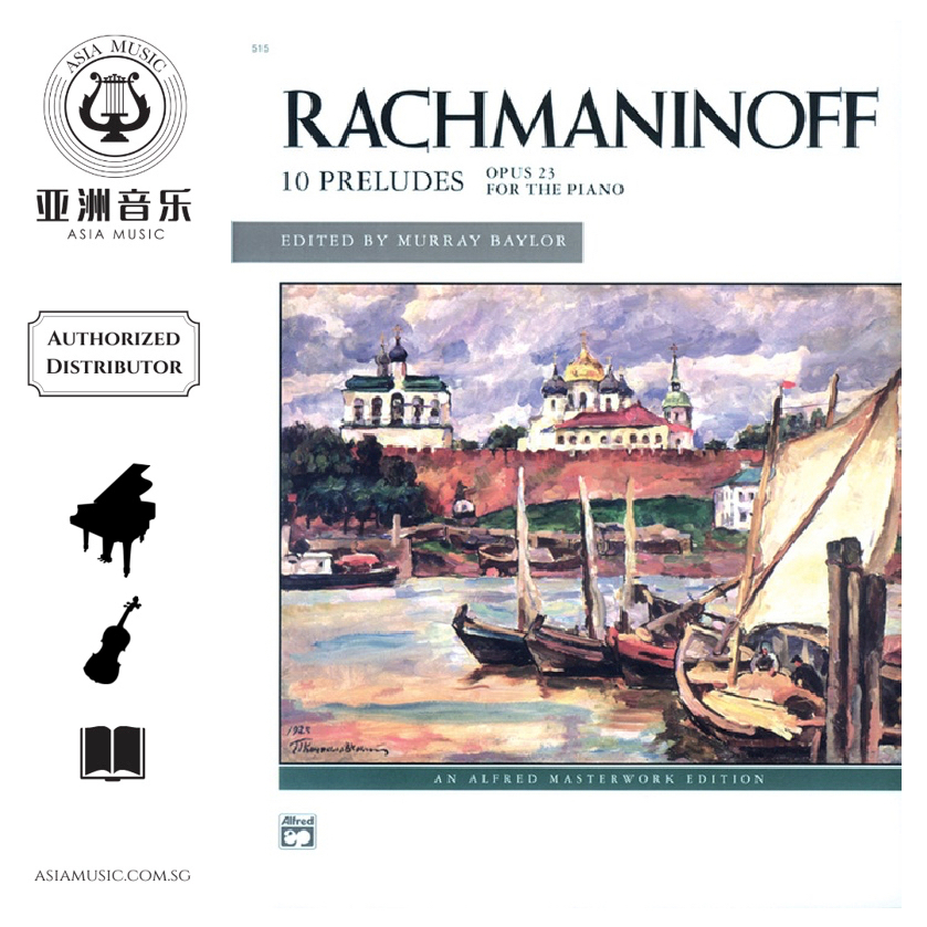 AUTHORISED DISTRIBUTOR - ALFRED MUSIC - RACHMANINOFF 10 PRELUDES OP23