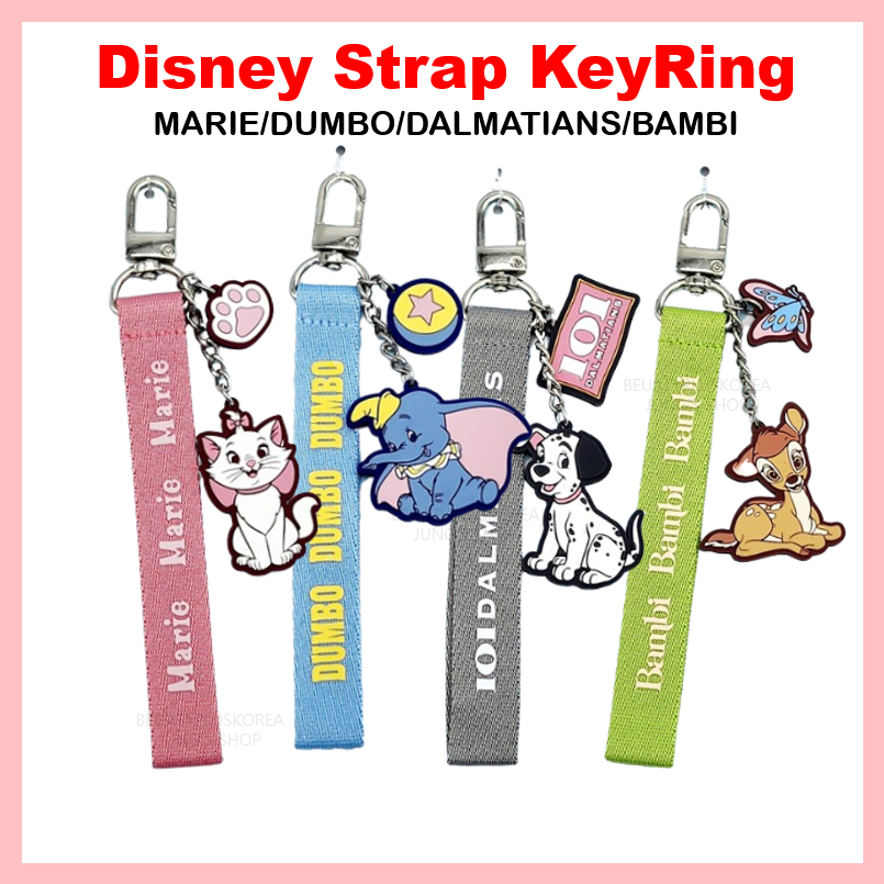 พวงกุญแจ รูป Disney MARIE DUMBO DALMATIANS BAMBI ของเล่นสําหรับเด็ก 1041455 แอร์พอตริง