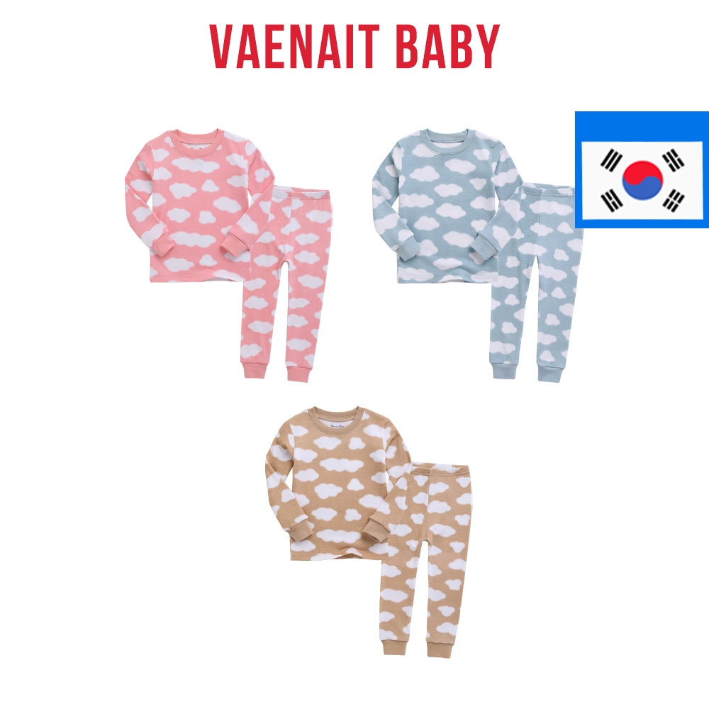 [VAENAIT Baby KOREA] ชุดนอน แบบนิ่ม ใส่สบาย สําหรับเด็กทารกแรกเกิด 6 เดือน - 12 ปี Set2