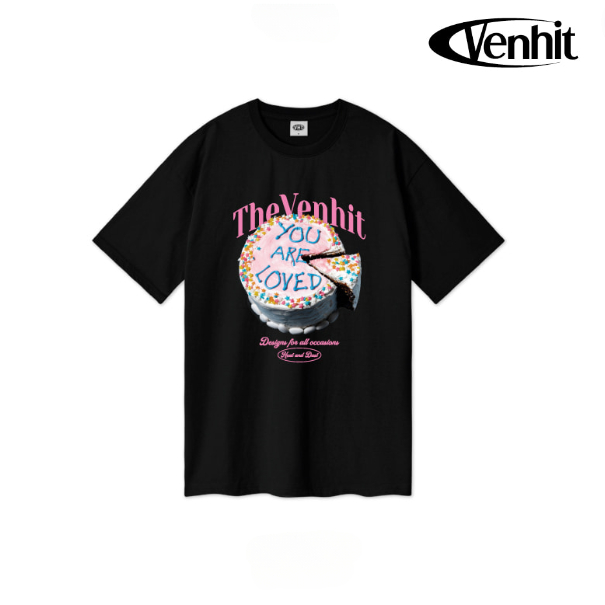 เสื้อยืดแขนสั้น พิมพ์ลาย Venhit LOVED Overfit สไตล์เกาหลี สําหรับผู้หญิง และผู้ชาย มี 5 สี