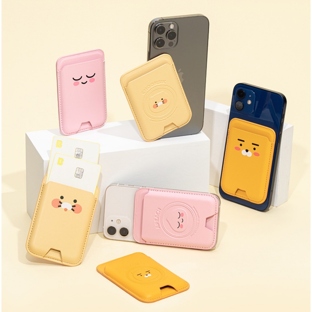 [KAKAO Friends] Korea MagSafe Card Wallet_ Ryan/Apeach/Choonsik ; ที่ใส่บัตรแม่เหล็ก MagSafe เกาหลี Ryan/Apeach/Choonsik