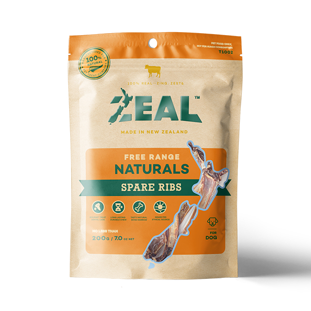 [บรรจุภัณฑ์ใหม่]Zeal Free Range Naturals ซี่โครงสํารอง ขนมสุนัข (2 ขนาด) | Pawpy Kisses