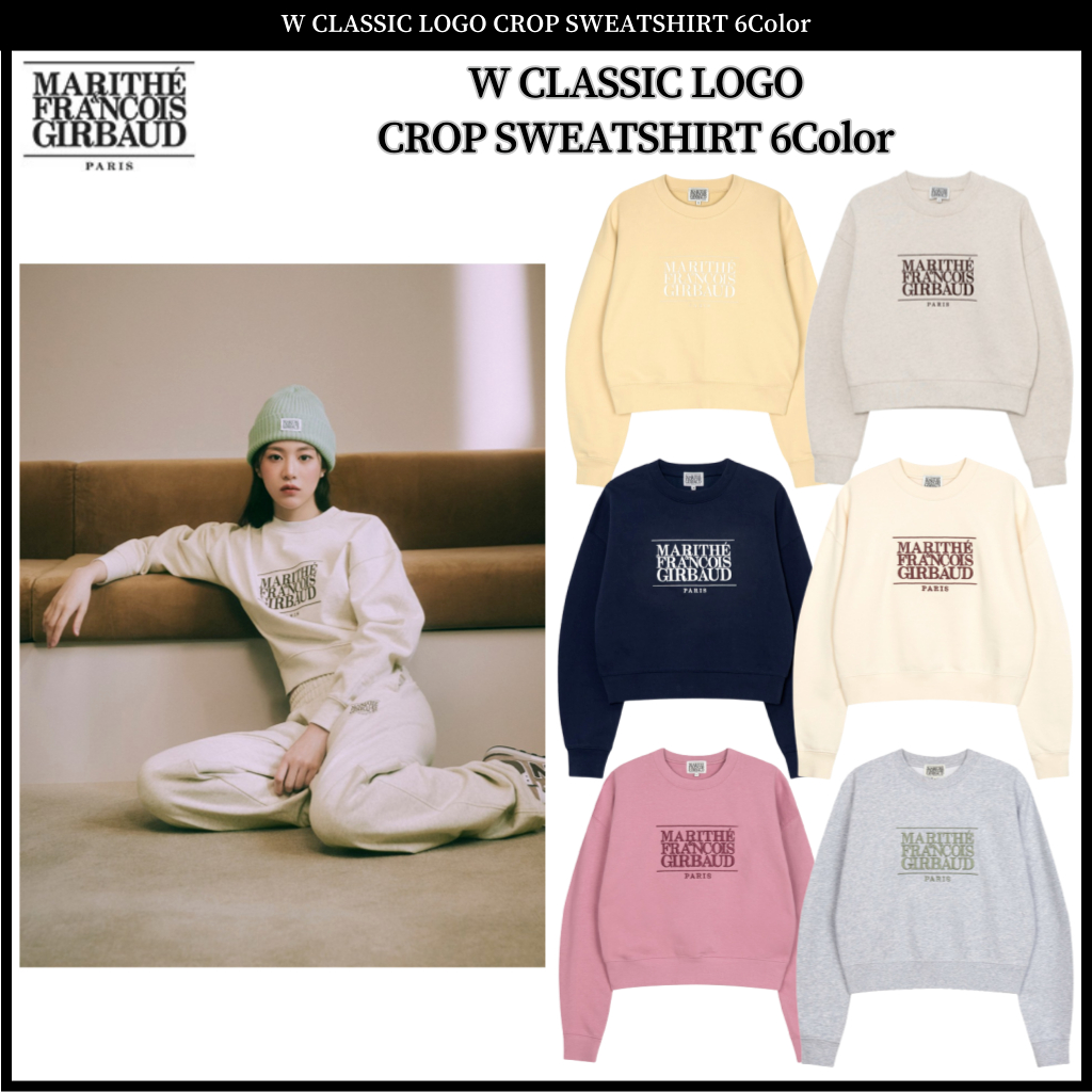 เสื้อกันหนาว พิมพ์ลายโลโก้ Go Youn-jung's Pick MARITHE FRANCOIS GIRBAUD W CLASSIC 6 สี