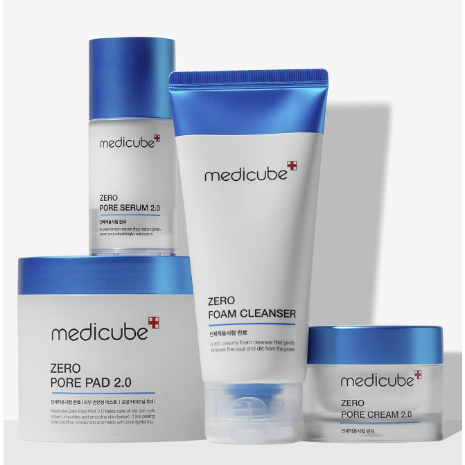 [MEDICUBE] Zero Foam Cleanser, Zero Pore Pad, Zero Pore Serum, Zero Pore Cream