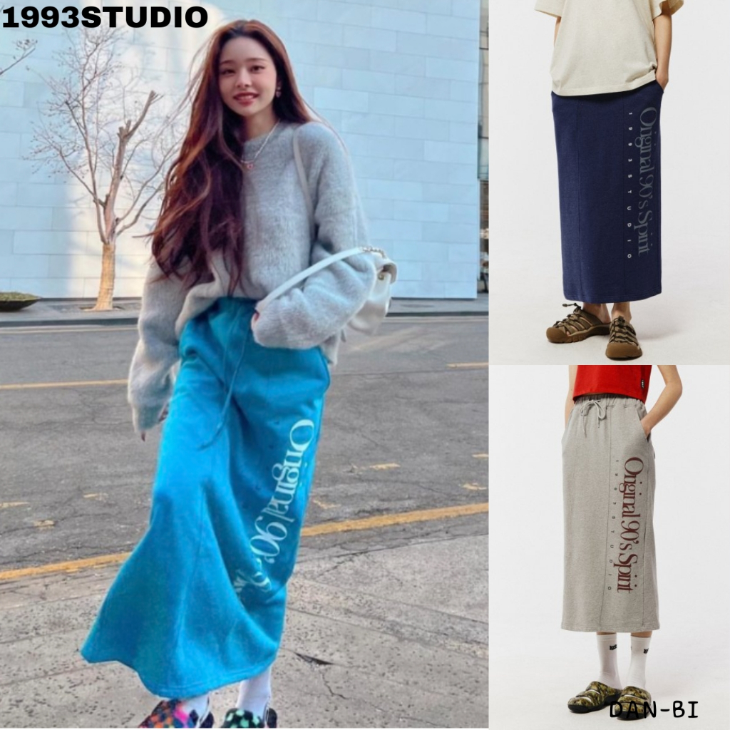 [1993STUDIO] ORIGINAL SWEAT LONG SKIRT_5color / รับดารามากมาย! /ของแท้100% /ฟรีไซส์