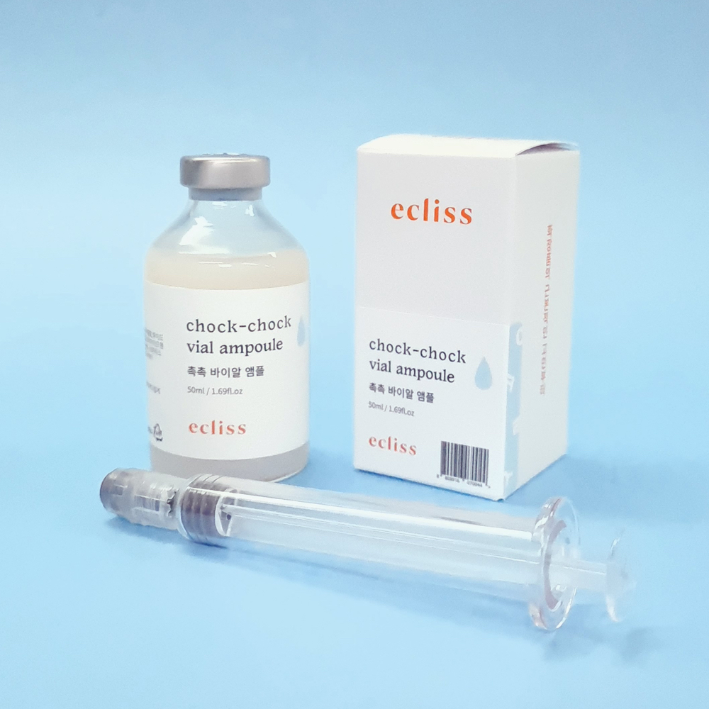 Ecliss moist vial ampoule 50 มล. (พร้อมเข็มฉีดยาเปล่า 2 ชิ้น) เซรั่มเอสเซ้นส์ กรดไฮยารูลอนิก เซราไมด