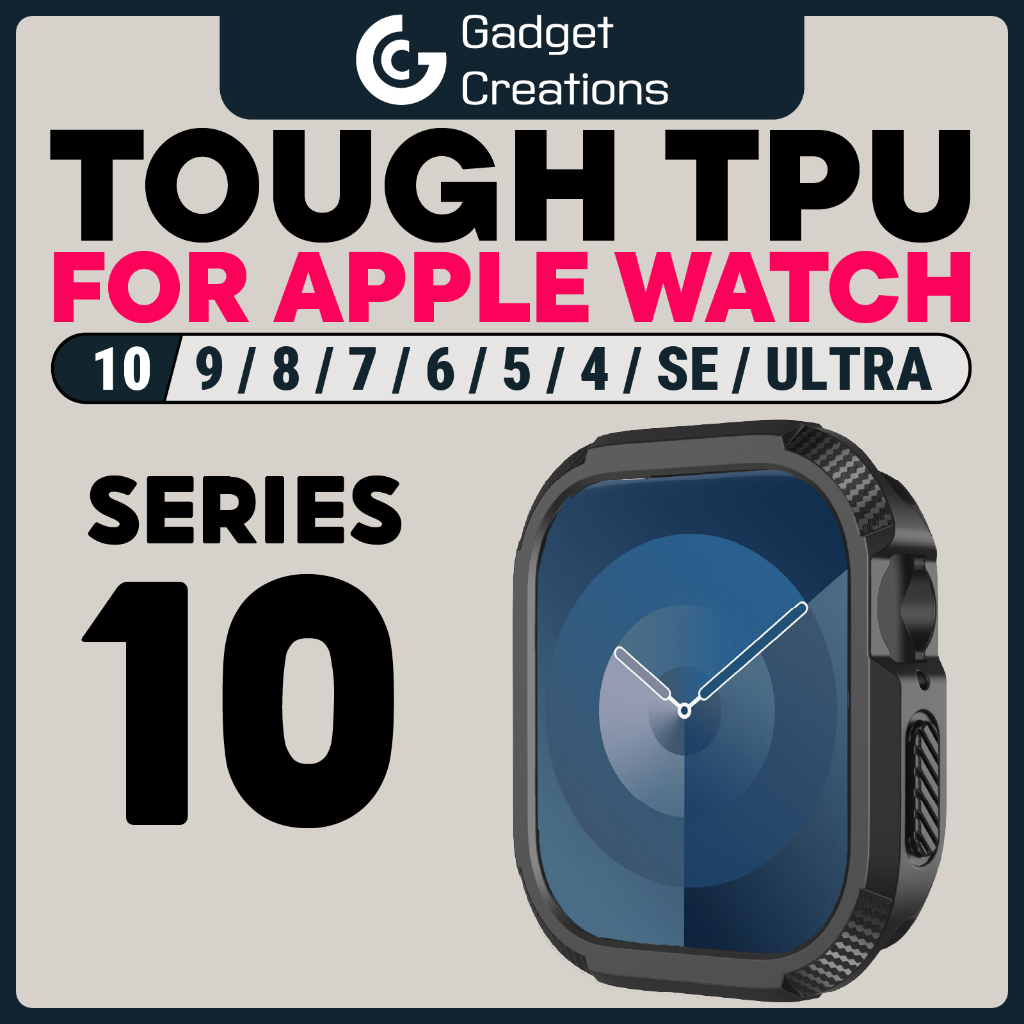 GadgetCreations สําหรับ Apple Watch Case Series 11 10 42 มม.46 มม.Tough TPU Case การป้องกันที่ทนทาน