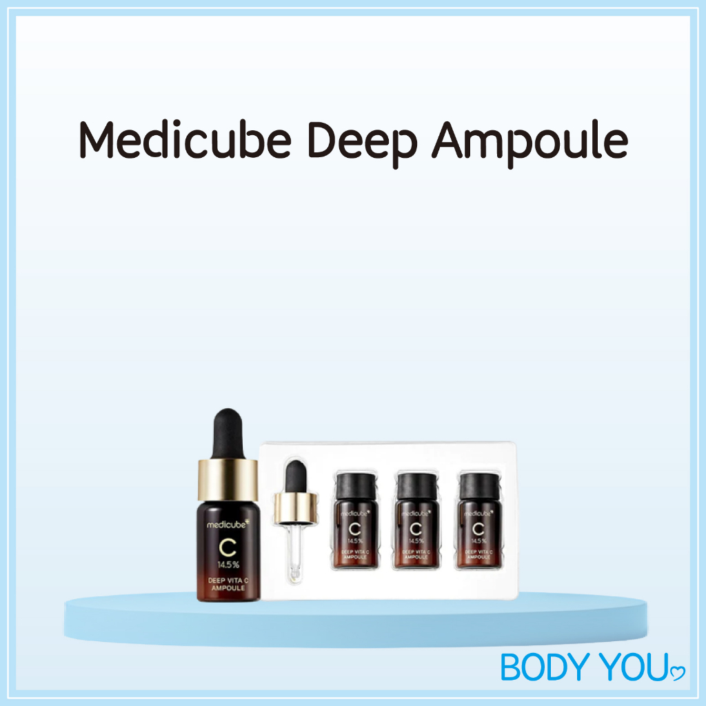 [Medicube] Deep Ampoule Ampoule 10 มล. x 3 ขวด มอยส์เจอร์ไรเซอร์ บํารุงผิวหน้า K-Beauty ดูแลผิวบอบบาง สุขภาพผิว รักษารูขุมขน สิว ไวท์เทนนิ่ง กรดไฮยารูลอนิก *ยา
