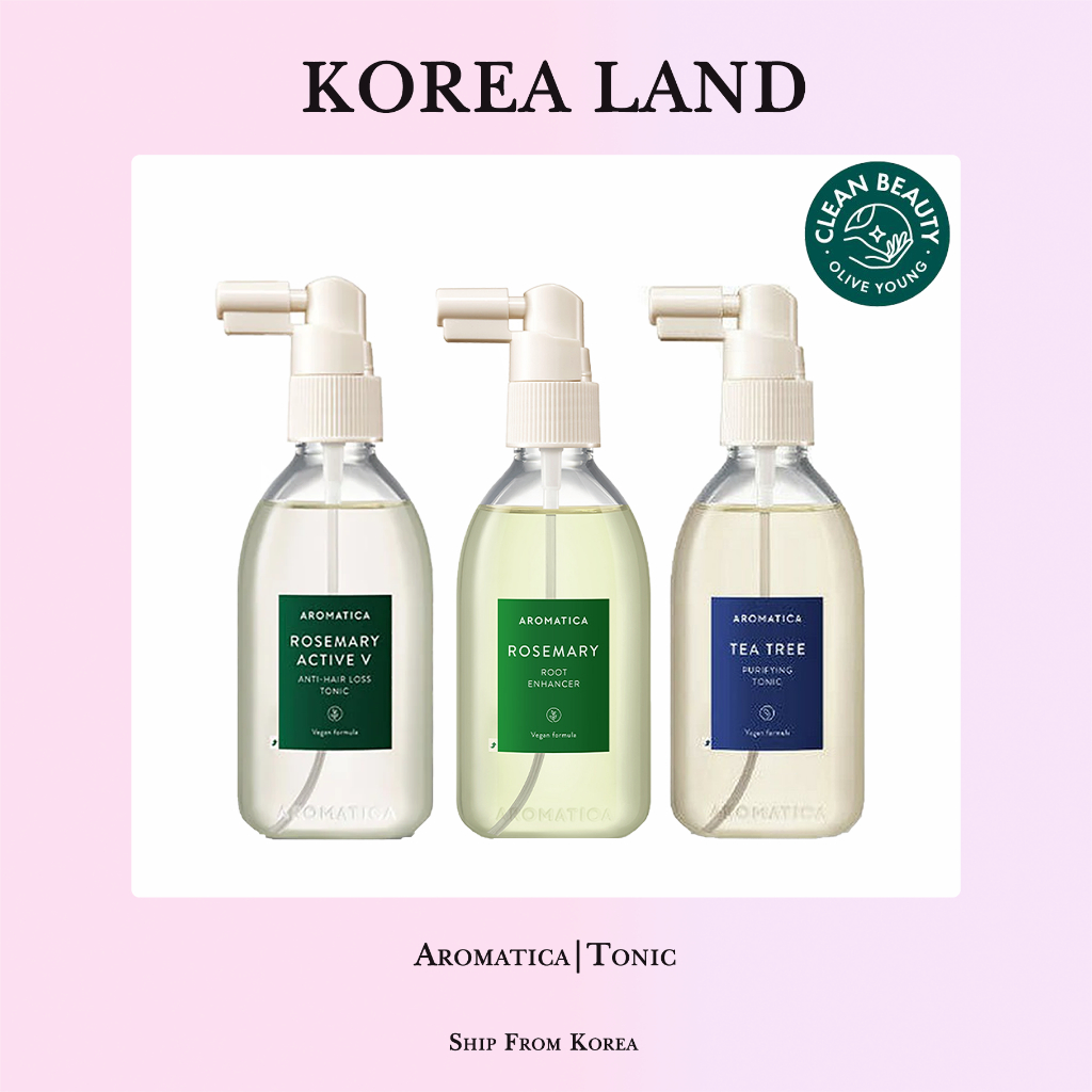 Aromatica | Rosemary Root Enhancer/Tea Tree Purifying Tonic/Rosemary Active V Anti-Hair Loss Tonic ( 100ml )