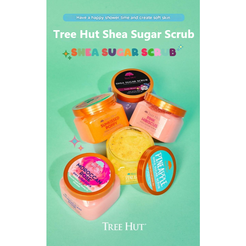 [Tree Hut ] Shea Sugar Scrub 510g Single Item 1 body Scrub 14 Fragrance