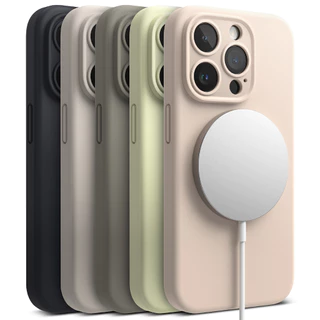Ringke Silicone Magnetic สำหรับ iPhone 15 Pro Max 15 Pro เคสซิลิโคนนุ่มน้ำหนักเบา