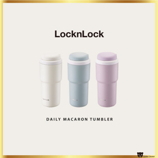 Locknlock Macaron One Touch Tumbler แก้วน้ําสุญญากาศ มีฉนวนกันความร้อน แบบสองชั้น ขนาด 480 มล. (STS316L)