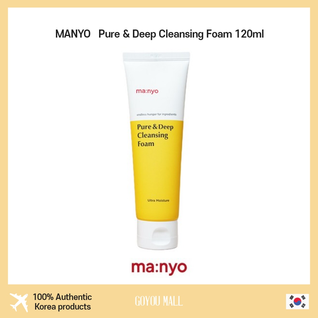 Manyo FACTORY Pure &amp; Deep Cleansing Foam 120 มล. / โฟมล้างหน้า