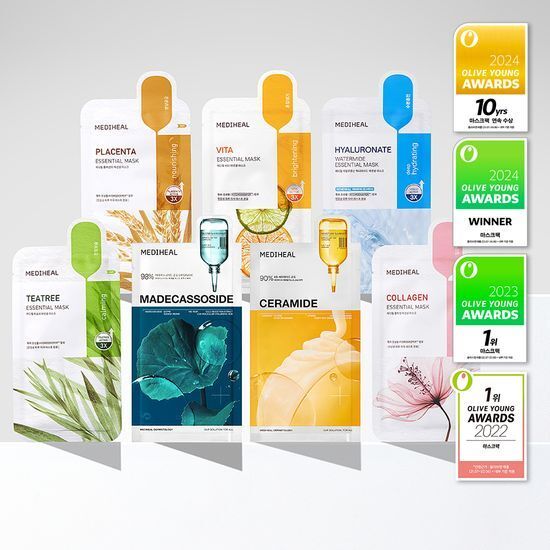 Mediheal Korea Essential Mask Sheet: Your Choice of 7 Skincare Solutions