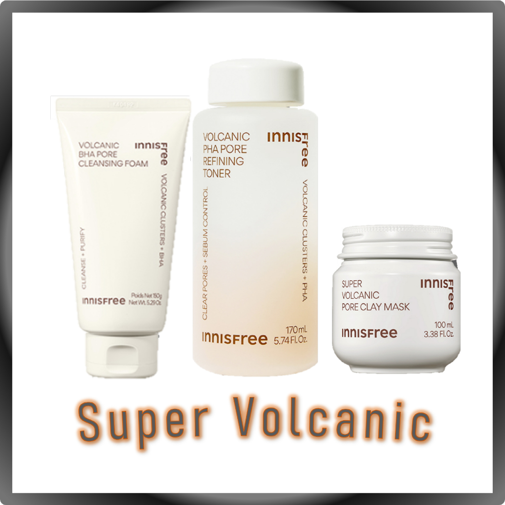 Innisfree Volcanic Pore (Super Pore Clay Mask, Volcanic PHA PoreToner, โฟมล้างหน้า) / innisfree Volc