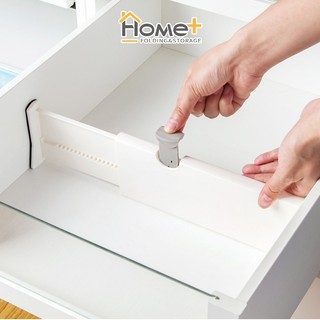 (HOME+) Extendable Drawer Partition - Adjustable Clothes Stationery Divider - Wardrobe Cabinet Storage Organizer