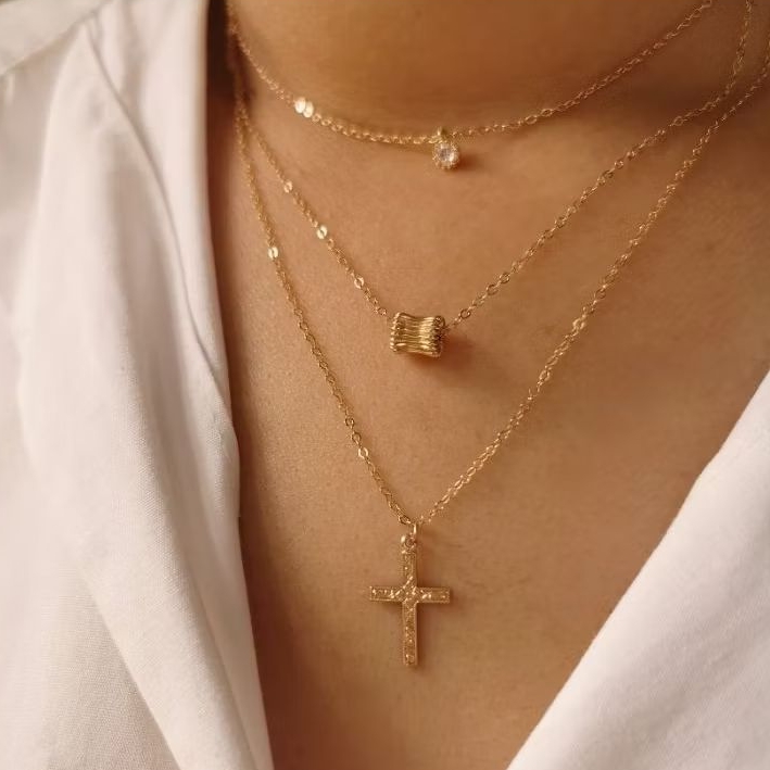 DaVee สร้อยคอชุบทอง 14K