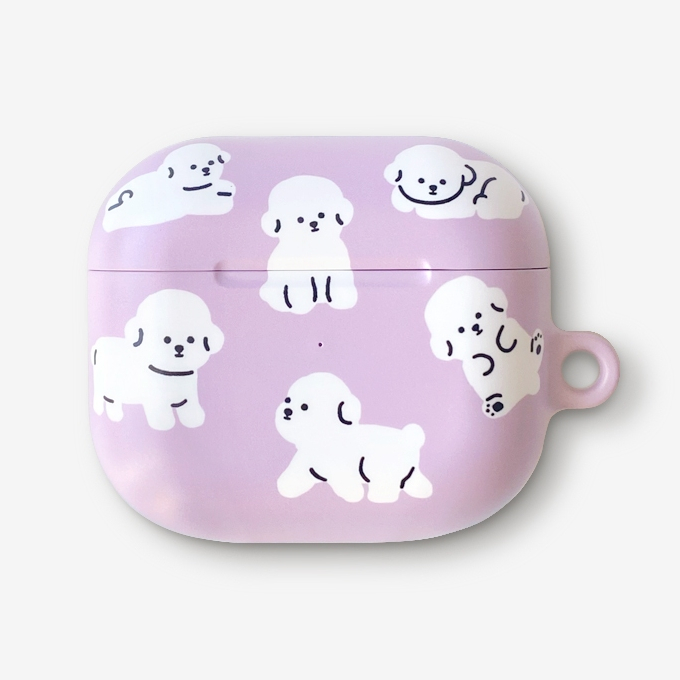 [Mill And Moi] Bichon Purple Airpods Case
