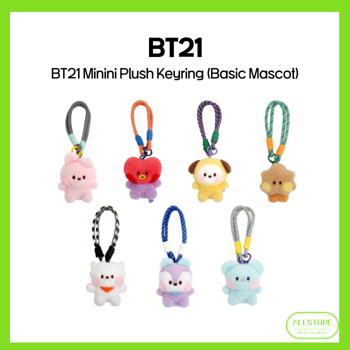 [BT21] Minini Mini Plush Keyring (Basic Mascot) - พกตัวอักษร BT21 ที่ที่ชื่นชอบของคุณทุกที่