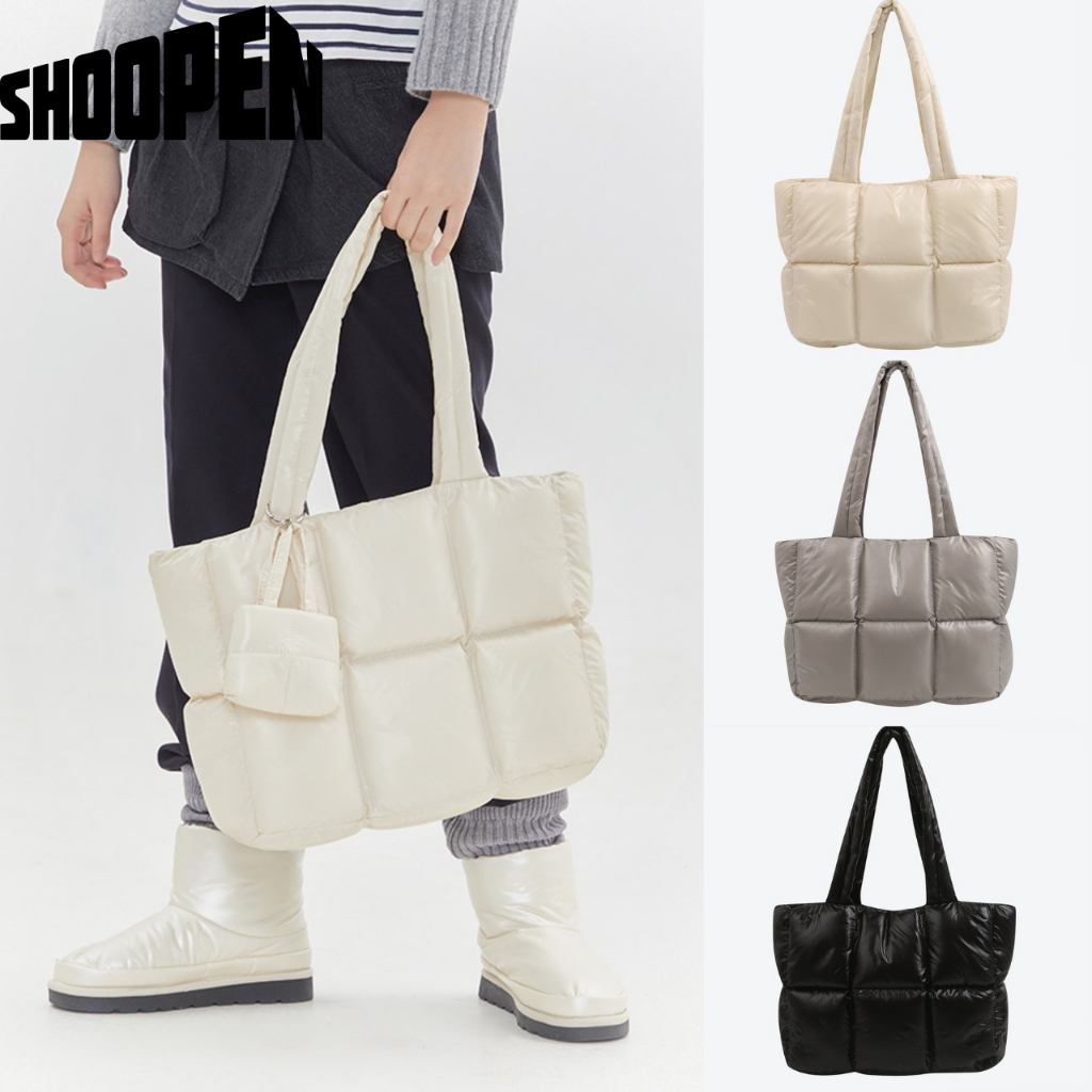 [SHOOPEN] Padding SHOULDER BAG_3color / สินค้า KR แท้ 100% / จัดส่งรวดเร็วจาก KR!