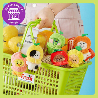 LINE FRIENDS [เพื่อนสาย] 🫐พวงกุญแจ จี้ตุ๊กตาผลไม้ ขนาดเล็ก🫐 พวงกุญแจ จี้ตุ๊กตายัดไส้ ของเล่นสําหรับเด็ก