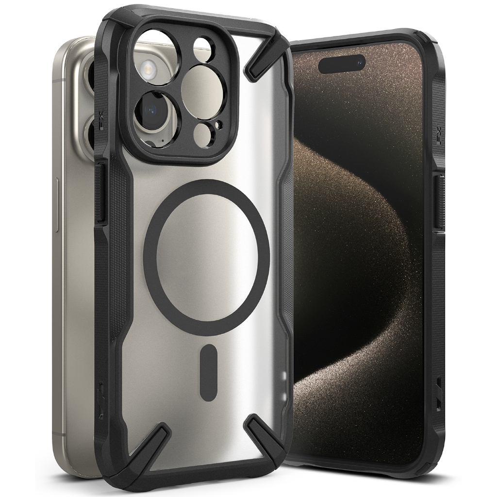 Ringke Fusion-X เคสป้องกันรอยนิ้วมือ แบบแม่เหล็ก สําหรับ iPhone 15 Pro Max 15 Pro