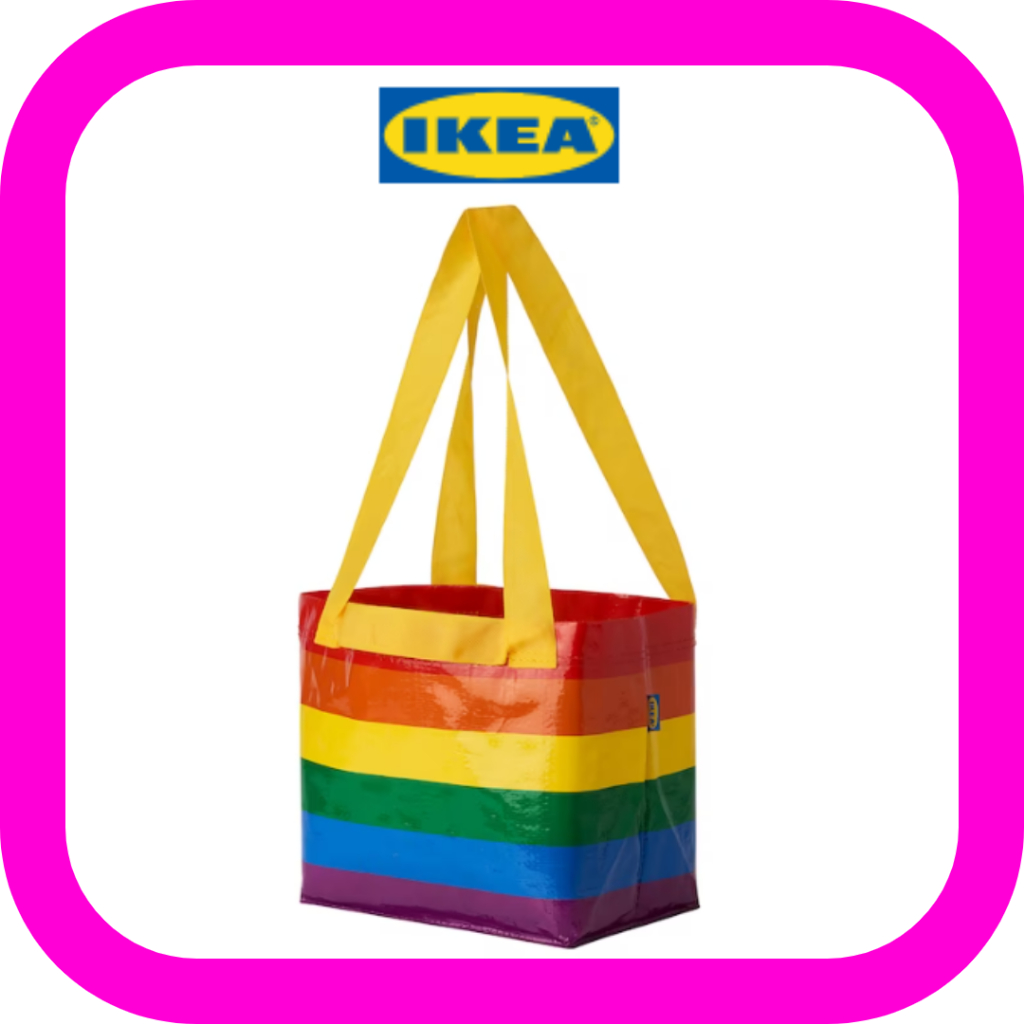 [Ikea] Storstomma กระเป๋าช้อปปิ้ง / ถุง Ikea สายรุ้ง / ถุงช้อปปิ้ง ใช้ซ้ําได้ Ikea