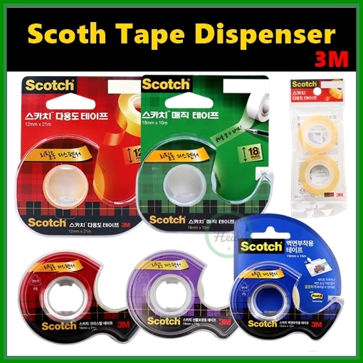 🇰🇷 3M เครื่องจ่ายเทปสก๊อตช์ 3 เมตร แบบสัมผัสเดียว สําหรับตัดเทปสก๊อตช์เมจิก เทปใส