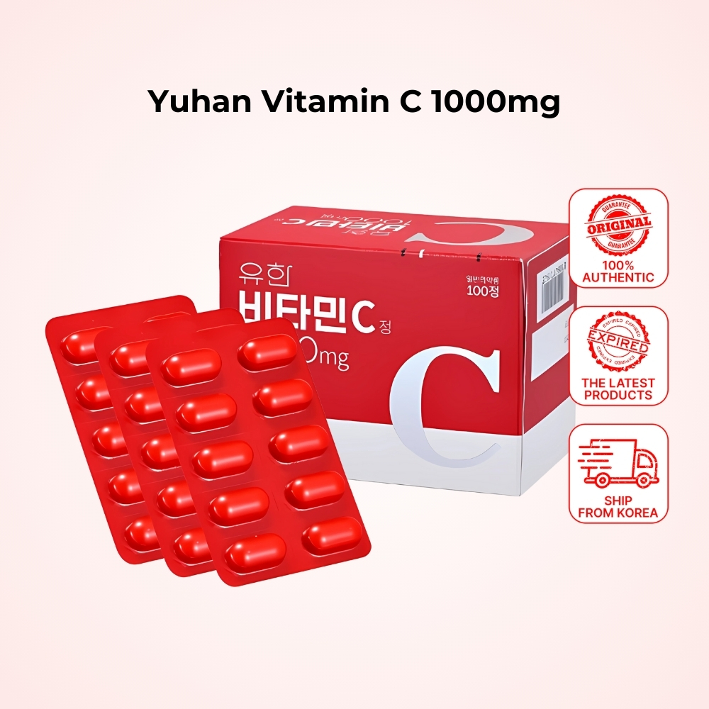 Yuhan High-Potency Vitamin C 1000mg - Antioxidant & Beauty Care | เม็ด 100 / 200 เม็ด