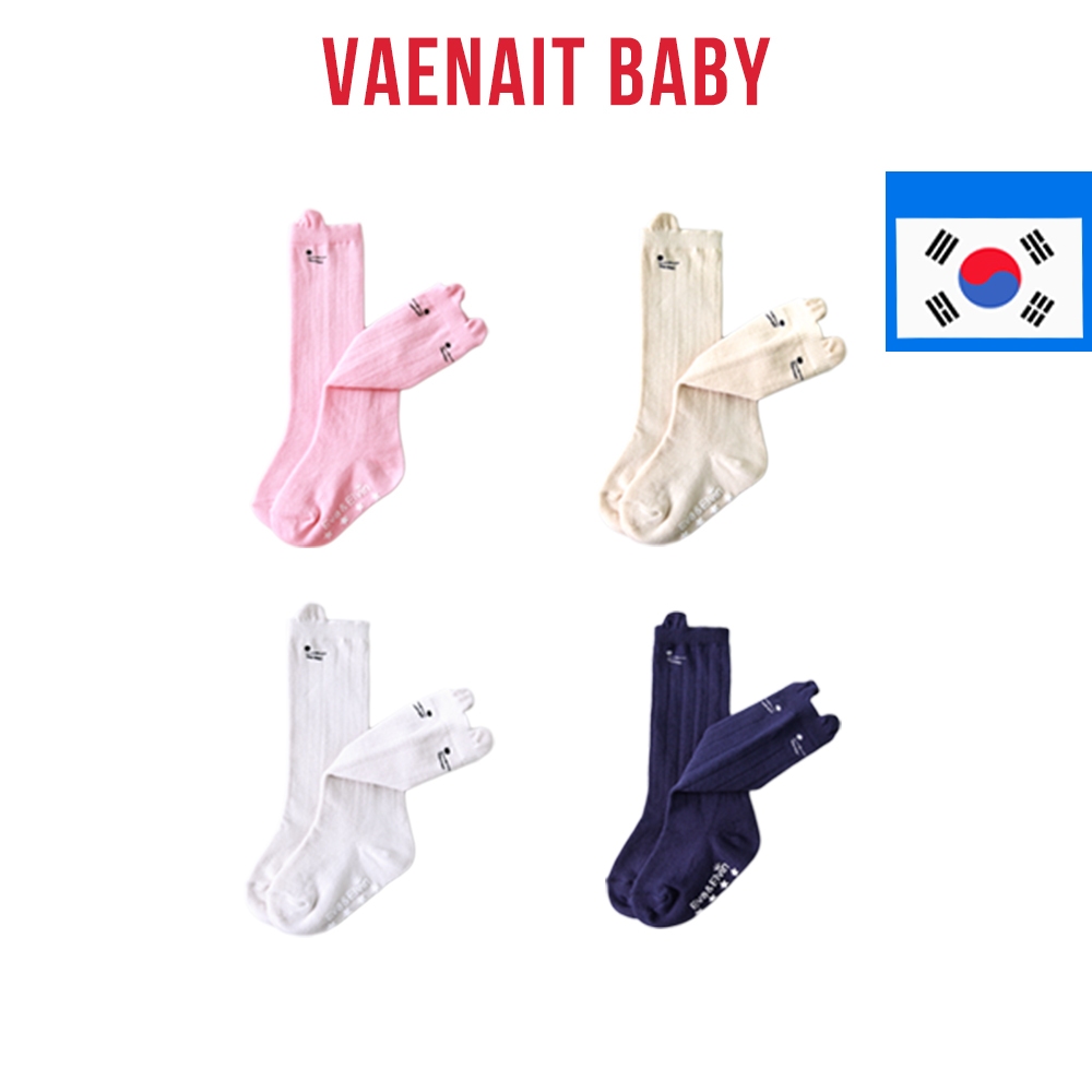 [KOREA Vaenait BABY] 2-7Y Eva Elvin ถุงเท้าเด็กวัยหัดเดิน เด็กผู้ชาย เด็กผู้หญิง ถุงเท้าสูงถึงเข่า Nero