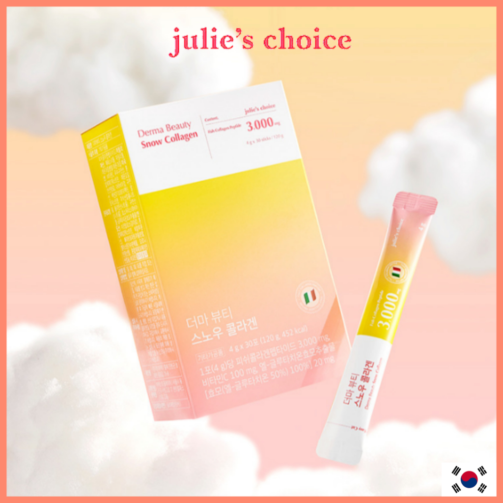 [julie's choice] Derma Beauty Snow Collagen 4g x 30P  คอลลาเจนเกาหลี  ผงคอลลาเจน  เปปไทด์