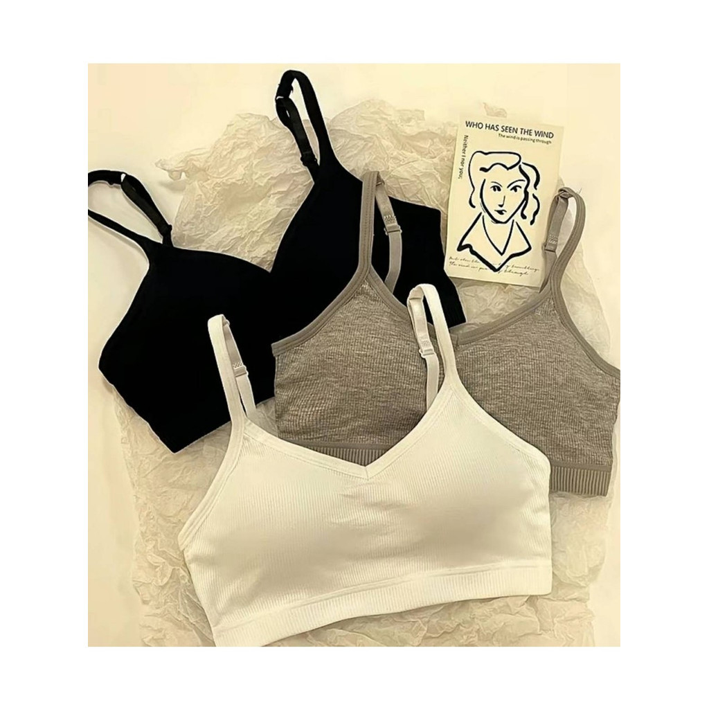 [Y D]#501-1 พร้อมส่ง เสื้อในสปอร์ตบราผู้หญิง (ฟรีไซส์) เสื้อในนักเรียนแบบสวม