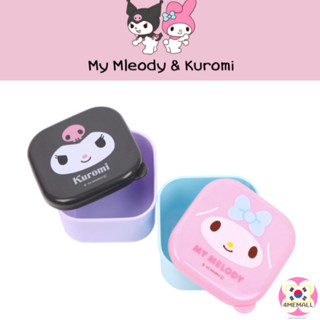 Skater Sanrio My Melody + Kuromi Mini กล่องอาหารกลางวันปิกนิก 2P สําหรับเด็ก