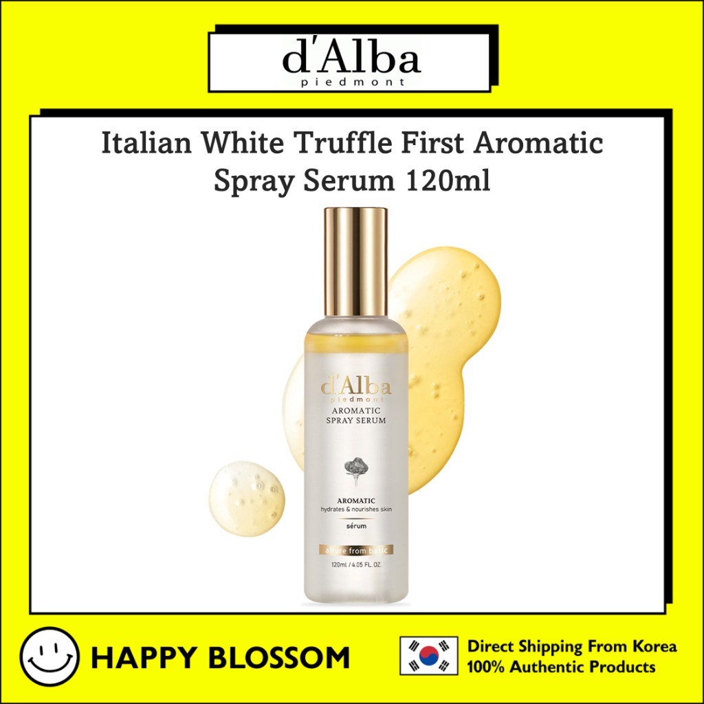 D'alba Italian White Truffle First Aromatic Spray Serum 120 มล. | Vegan Skincare สเปรย์บํารุงผิวหน้า ให้ความชุ่มชื้น และยืดหยุ่น อเนกประสงค์