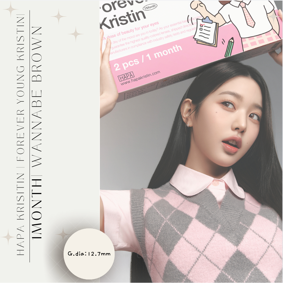 Hapa Krisitin Forever Young คอนแทคเลนส์ สีน้ําตาล 2P 1 เดือน