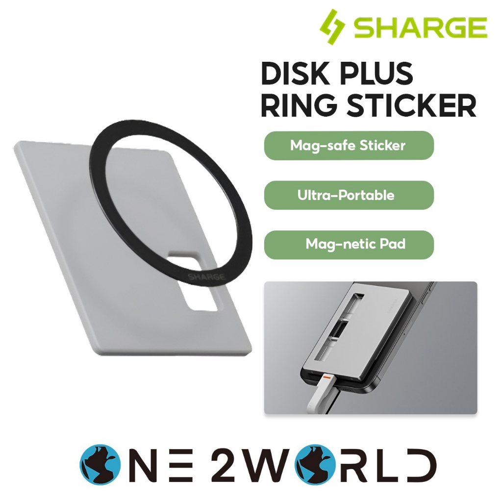 SHARGE Disk Plus MagS สติกเกอร์แหวนแม่เหล็ก Modular Magnetic Pad สําหรับ Disk Plus SSD Enclosure