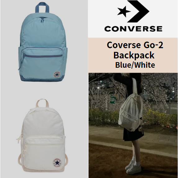 [Converse] Converse GO-2 Backpack กระเป๋า Unisex สีฟ้า/ขาว
