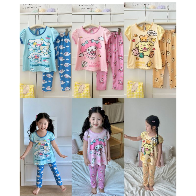พร้อมส่งในไทย ชุดเซ็ตSanrio น่ารักมากๆ/ป้ายBB kids/ผ้าcottonนิ่ม/ถ่ายจากงานจริงค่ะ