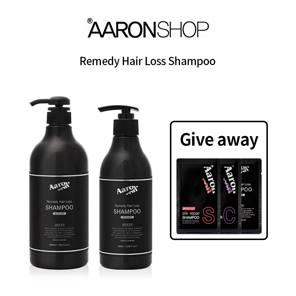 [ Aaronshop Official ] Remedy hair loss Shampoo | 400ml | 1000ml