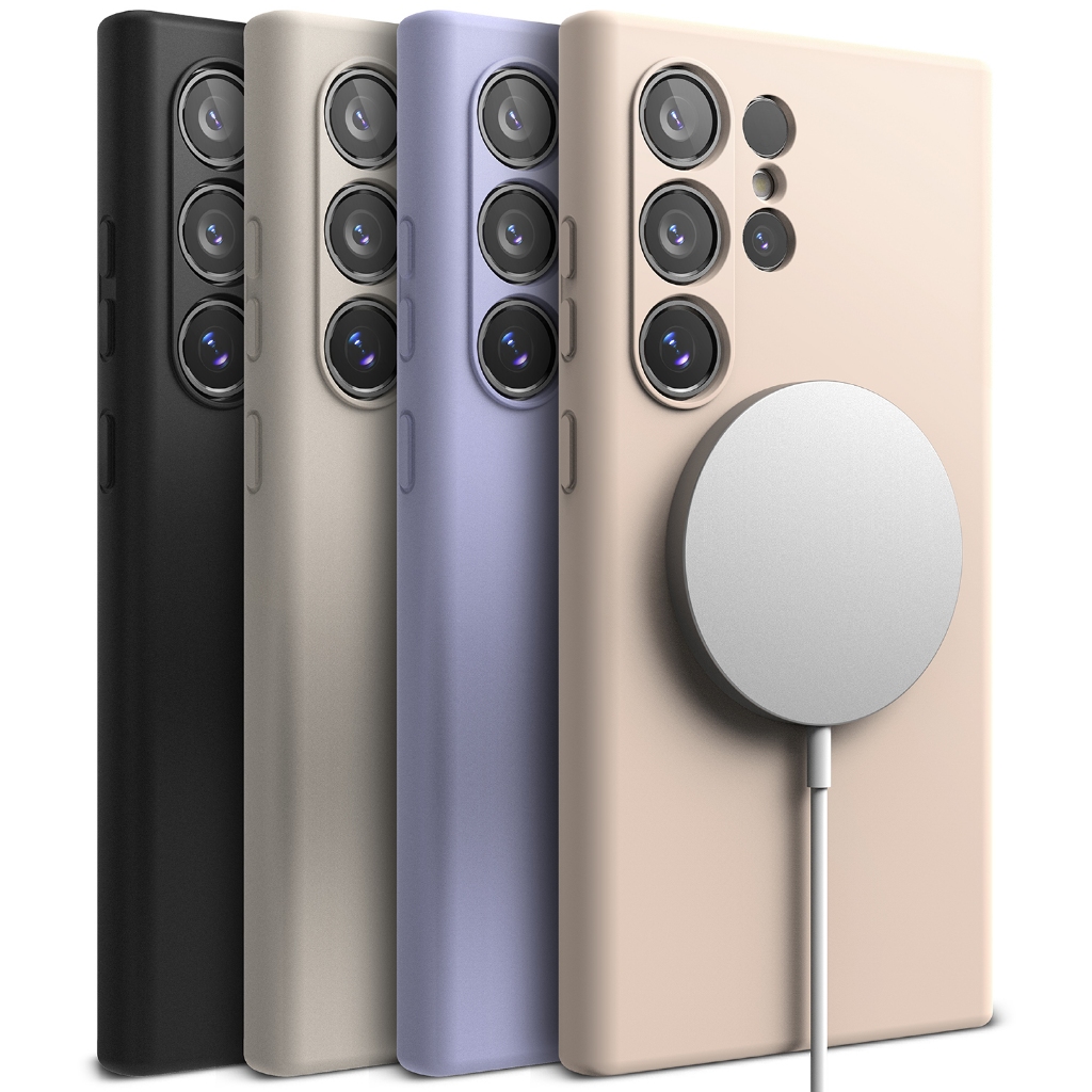 Ringke Silicone Magnetic สําหรับ Galaxy S24 Ultra ฝาครอบป้องกัน ซิลิโคน นุ่ม