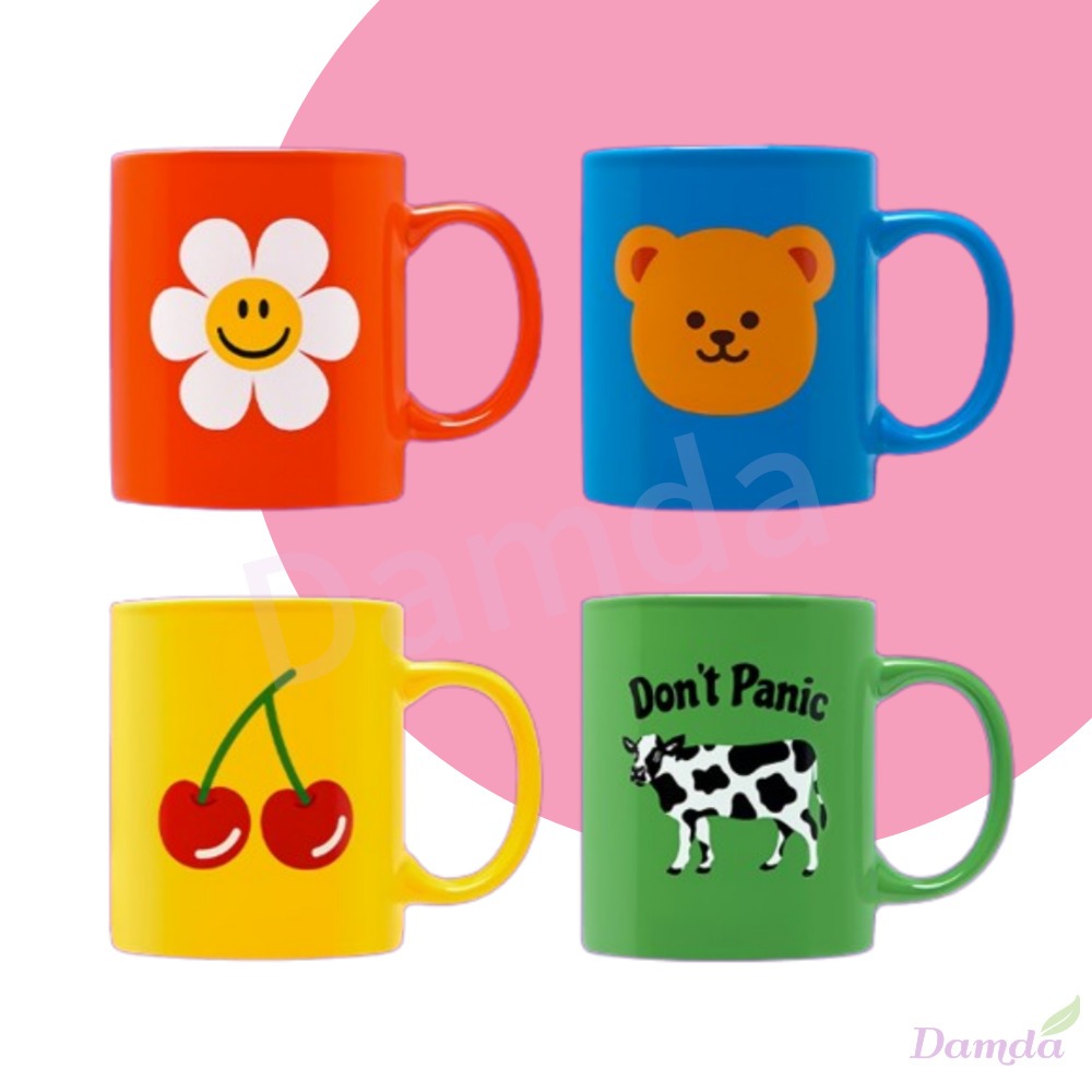 Wiggle Wiggle Color Mug Cup ถ้วยแก้วสี 330ml 4 Types