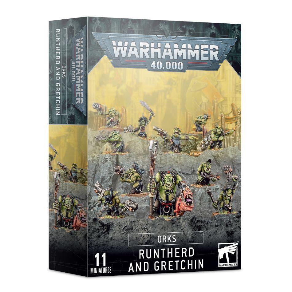 Warhammer 40k Ork Runtherd และ Gretchin