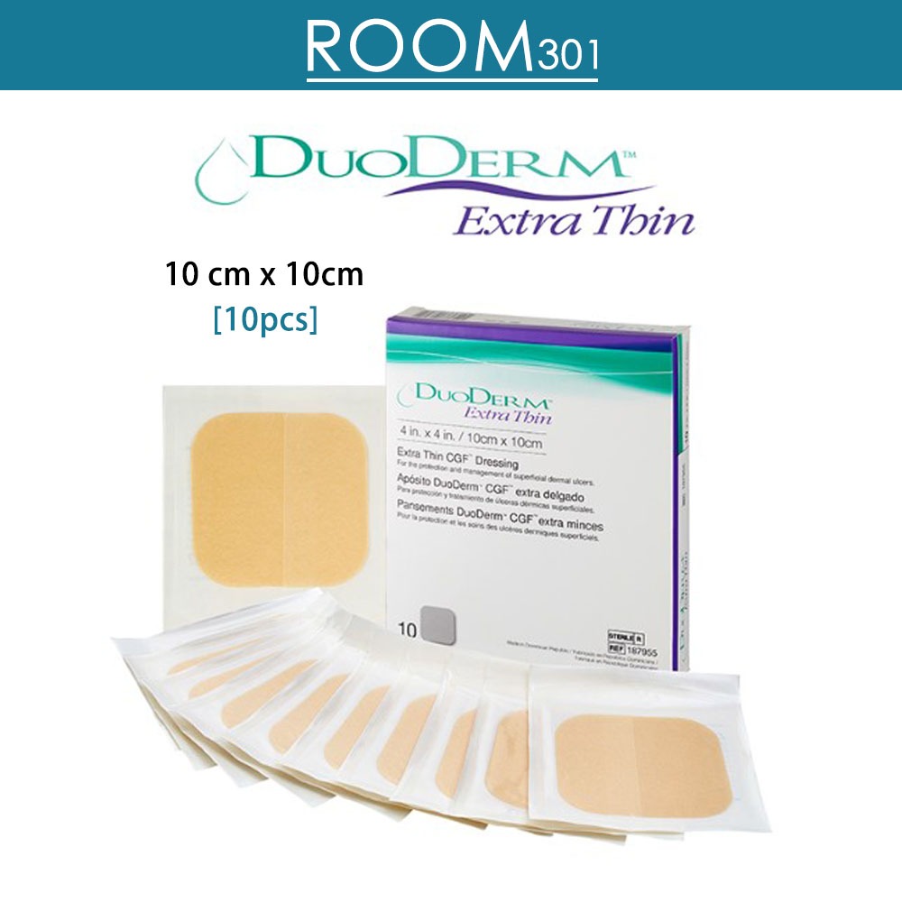 [Duoderm] Convatec Duoderm บางพิเศษ 4 นิ้ว x 4 นิ้ว (10 ซม. x 10x ม.) x 10ea