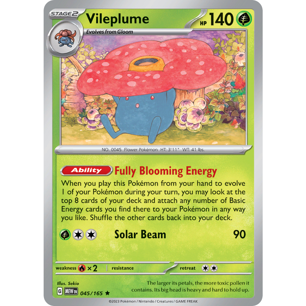 [โปเกมอน Tcg] [Scarlet & Violet: 151] Holo Vileplume