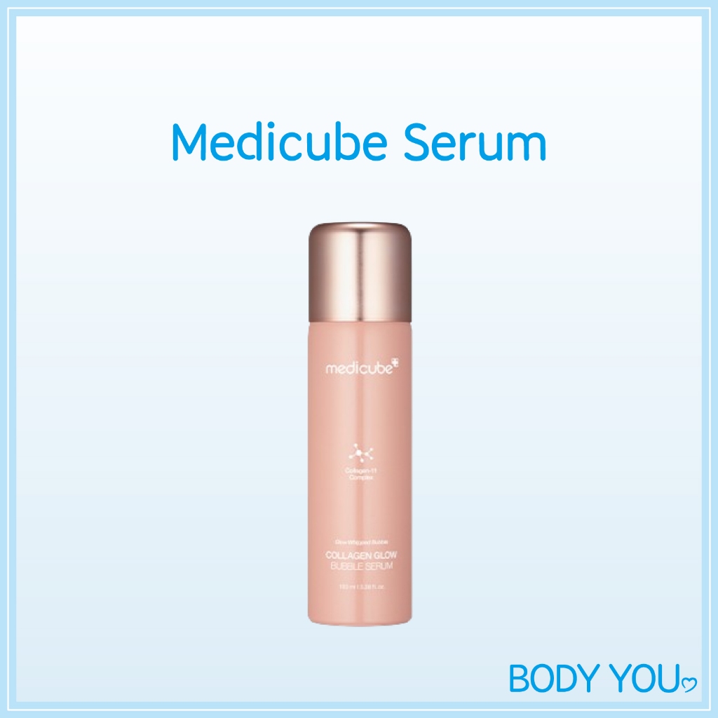 [Medicube] Deep Collagen Glow Bubble Serum 100 มล. ครีมบํารุงผิวหน้า K-Beauty ดูแลผิวที่บอบบาง สุขภาพผิว รักษารูขุมขน สิว ไวท์เทนนิ่ง กรดไฮยารูลอนิก *ยา