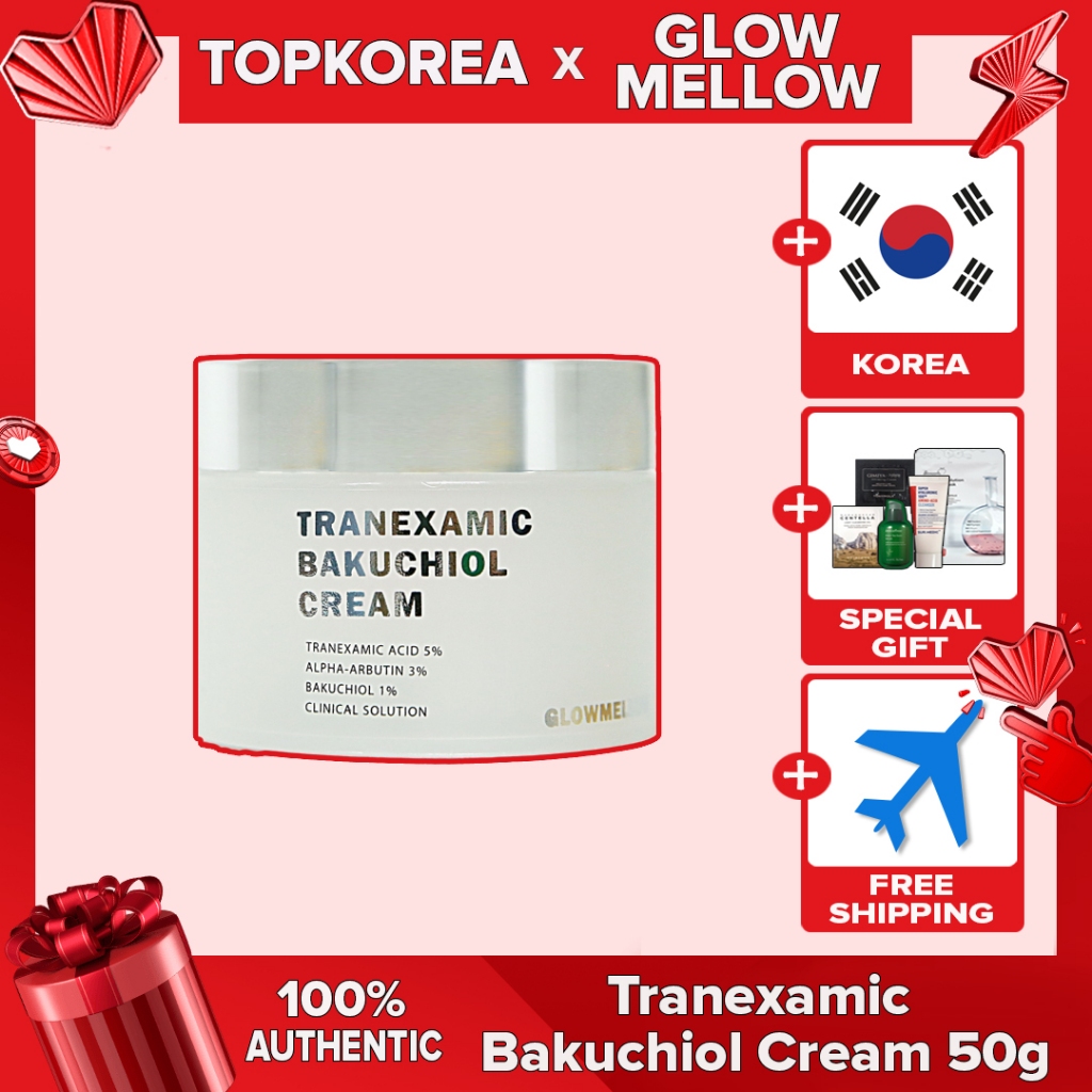 Glowmellow 1+1 Tranexamic Bakuchiol Cream / Meso Shot Exosome White Toning Cream / TOPKOREA / จัดส่ง