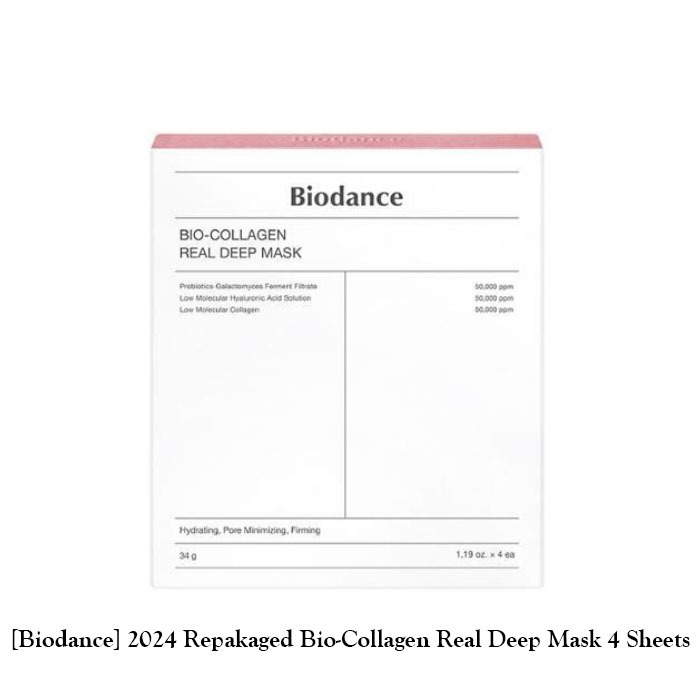 [Biodance] 2024 Repakaged Bio-Collagen Real Deep Mask 34 กรัม (4 แผ่น) / K-BEAUTY