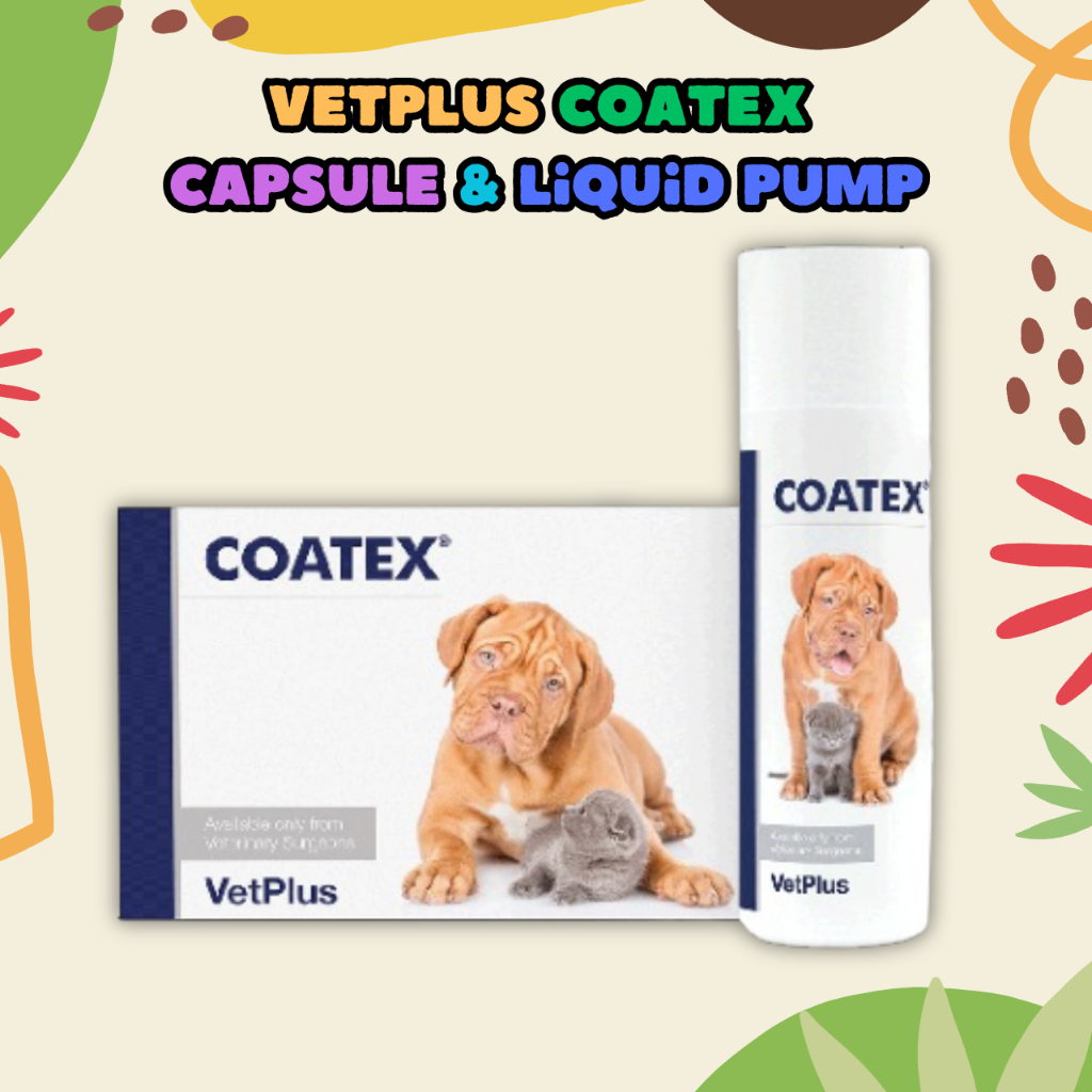 Vetplus COATEX® Efa อาหารเสริม สําหรับผิวหนัง สําหรับสุนัขและแมว / แคปซูล / ปั๊มของเหลว / ช่วยแก้ปัญหาผิวแห้งเป็นขุย คันในแมวและสุนัข